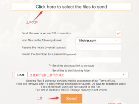 1Fichier 免费 1TB 网盘,支持 FTP、远程上传