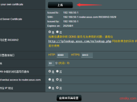 Merlin梅林7.7支持上传SSL证书了